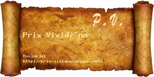 Prix Viviána névjegykártya